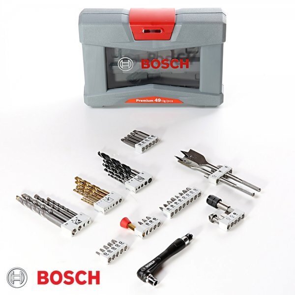 Instrumentu komplekts Bosch 2608P00233, 49 gab. cena un informācija | Rokas instrumenti | 220.lv