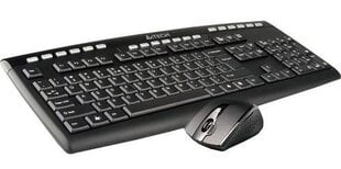a4tech 9200f, комплект клавиатуры с беспроводной оптической мышью, aaa, cz, мультимедиа, 2.4 [ghz], беспроводной, черный цена и информация | A4Tech Компьютерная техника | 220.lv