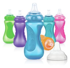 Neizlīstoša pudele ar salmiņu Nuby Sport Sipper™ No-Spill™, 300 ml., ID1208 цена и информация | Бутылочки и аксессуары | 220.lv