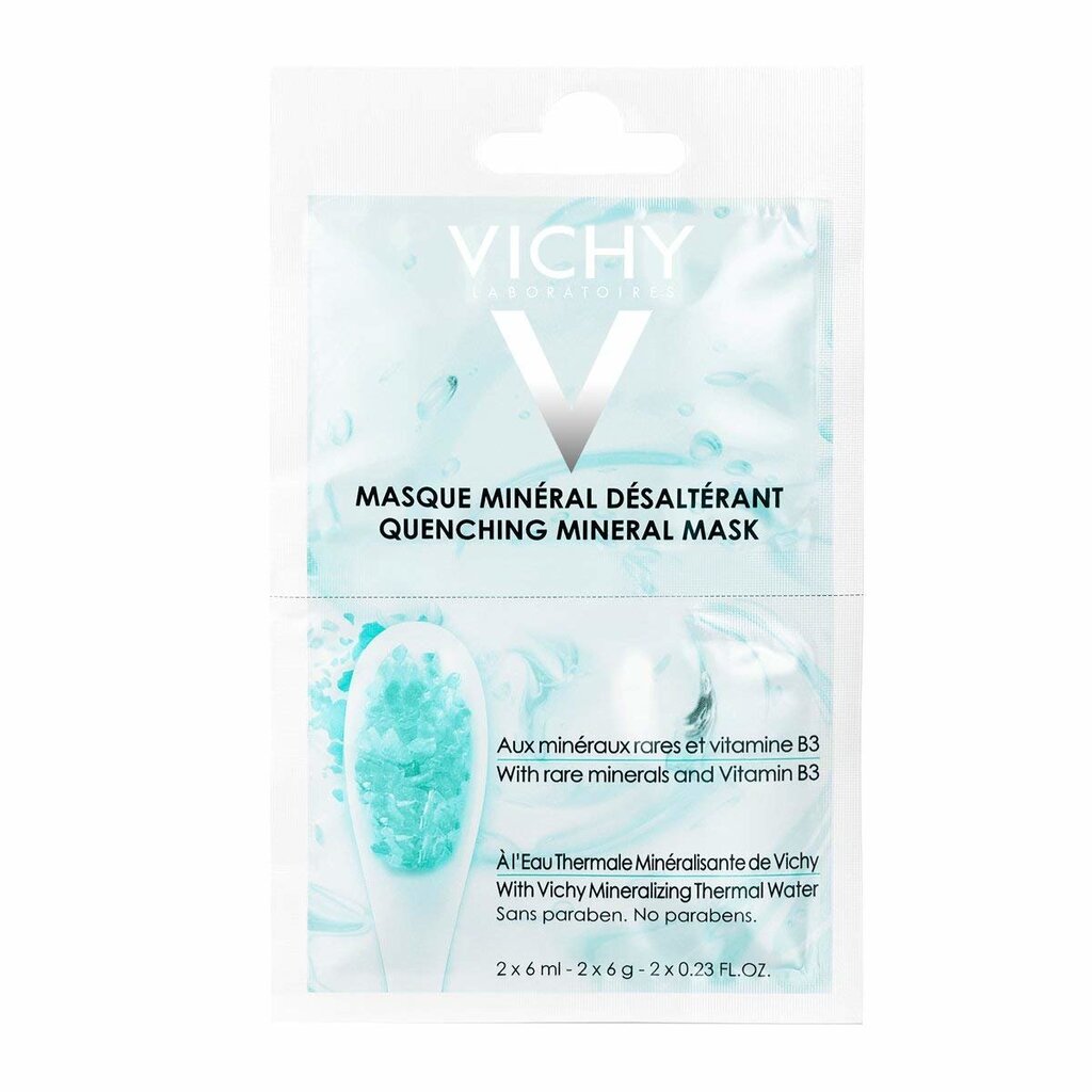 Mitrinoša sejas maska Vichy Quenching Mineral 2 x 6 ml цена и информация | Sejas maskas, acu maskas | 220.lv