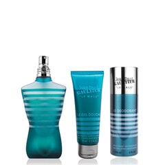 Komplekts Jean Paul Gaultier Le Male vīriešiem: EDT 125 ml + dušas želeja 75 ml + dezodorants 150 ml cena un informācija | Vīriešu smaržas | 220.lv