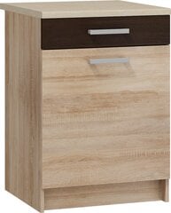 Кухонный шкафчик Polo 2 S60_1SZ, дуб / коричневый цвет цена и информация | Кухонные шкафчики | 220.lv
