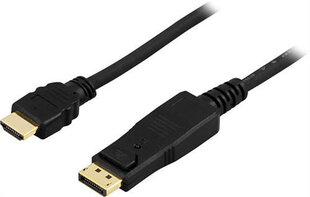 Deltaco DP-3005, DP/HDMI, 0.5 m цена и информация | Кабели и провода | 220.lv