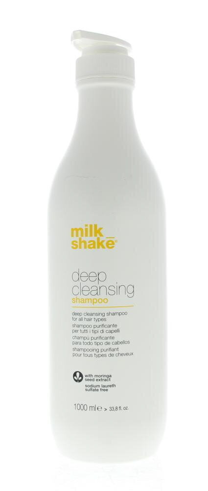 Dziļi attīrošs šampūns ar moringas sēklu ekstraktu Milk Shake Deep Cleansing 1000 ml цена и информация | Šampūni | 220.lv