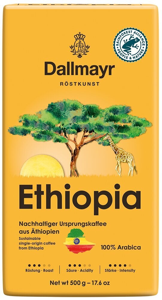 Dallmayr Ethiopia malta kafija HVP 0,5kg cena un informācija | Kafija, kakao | 220.lv