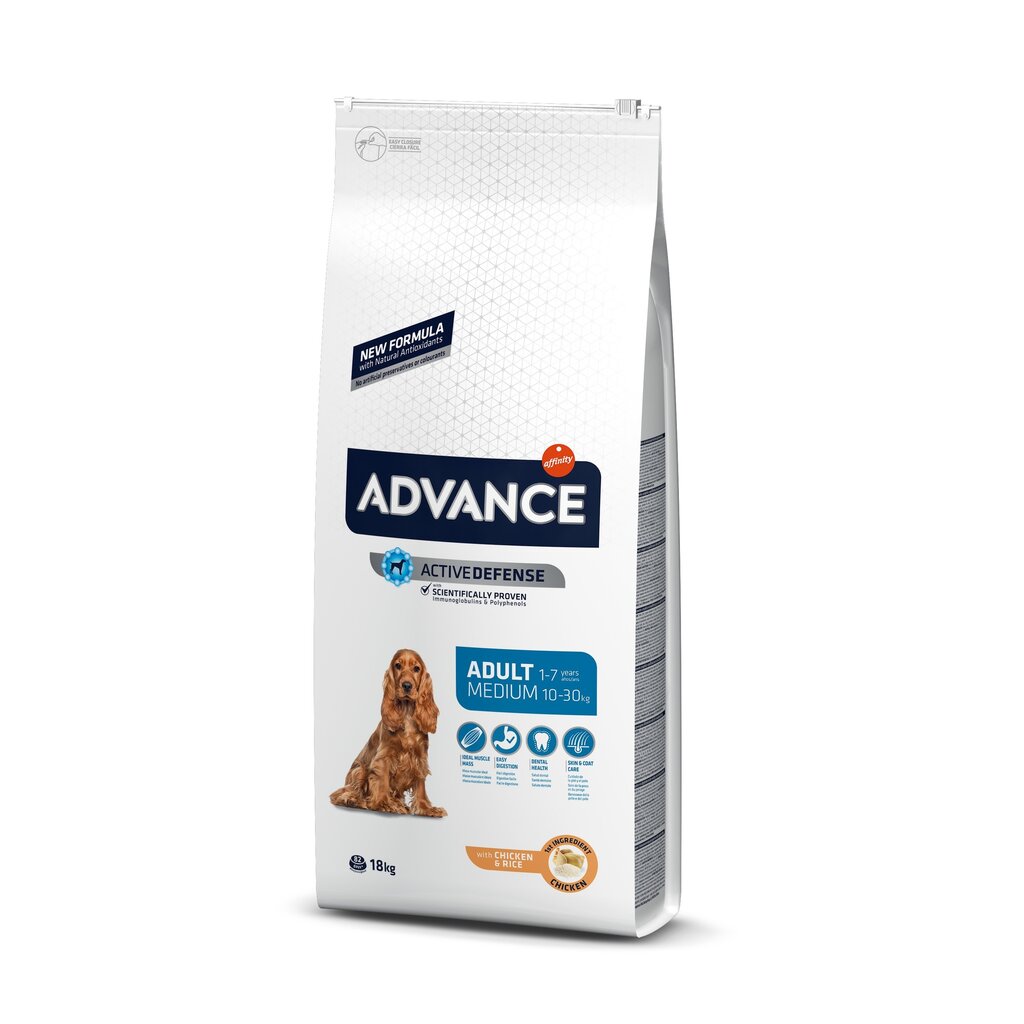 Advance Medium Adult 18 kg cena un informācija | Sausā barība suņiem | 220.lv