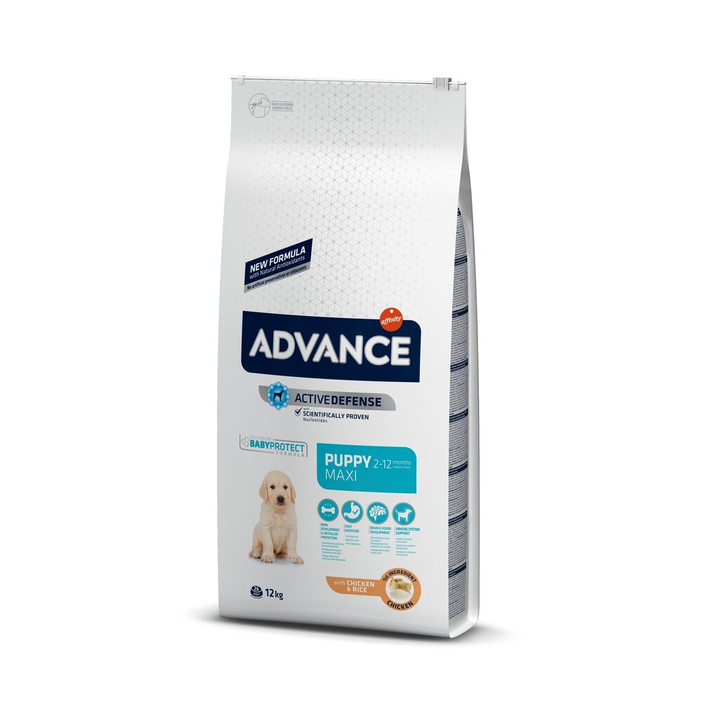 Advance Puppy Maxi 12 kg cena un informācija | Sausā barība suņiem | 220.lv