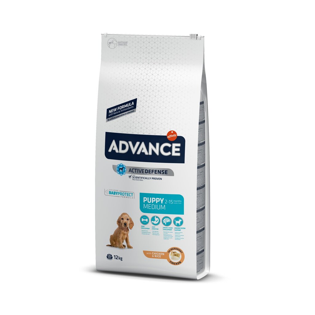 Advance Puppy Medium 12 kg cena un informācija | Sausā barība suņiem | 220.lv