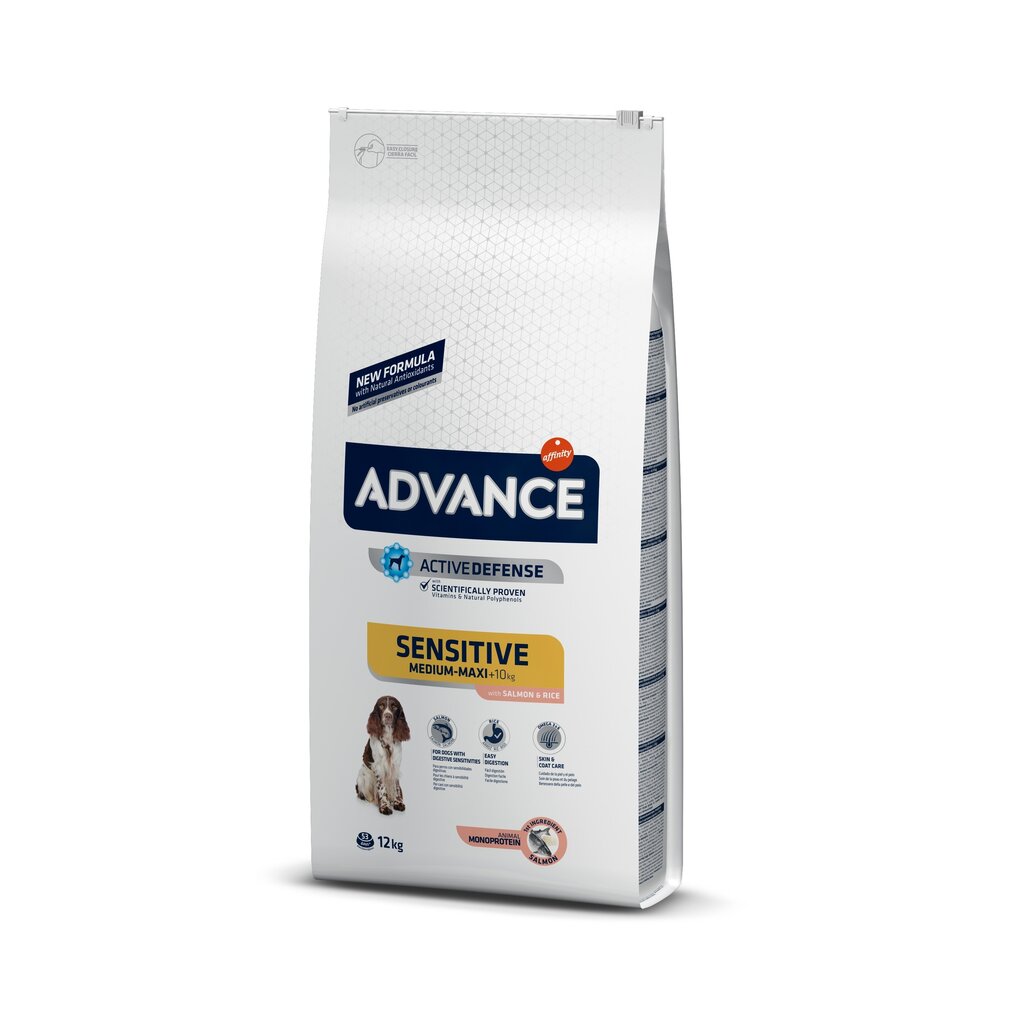 Advance Medium Sensitive (lasis) 12 kg cena un informācija | Sausā barība suņiem | 220.lv