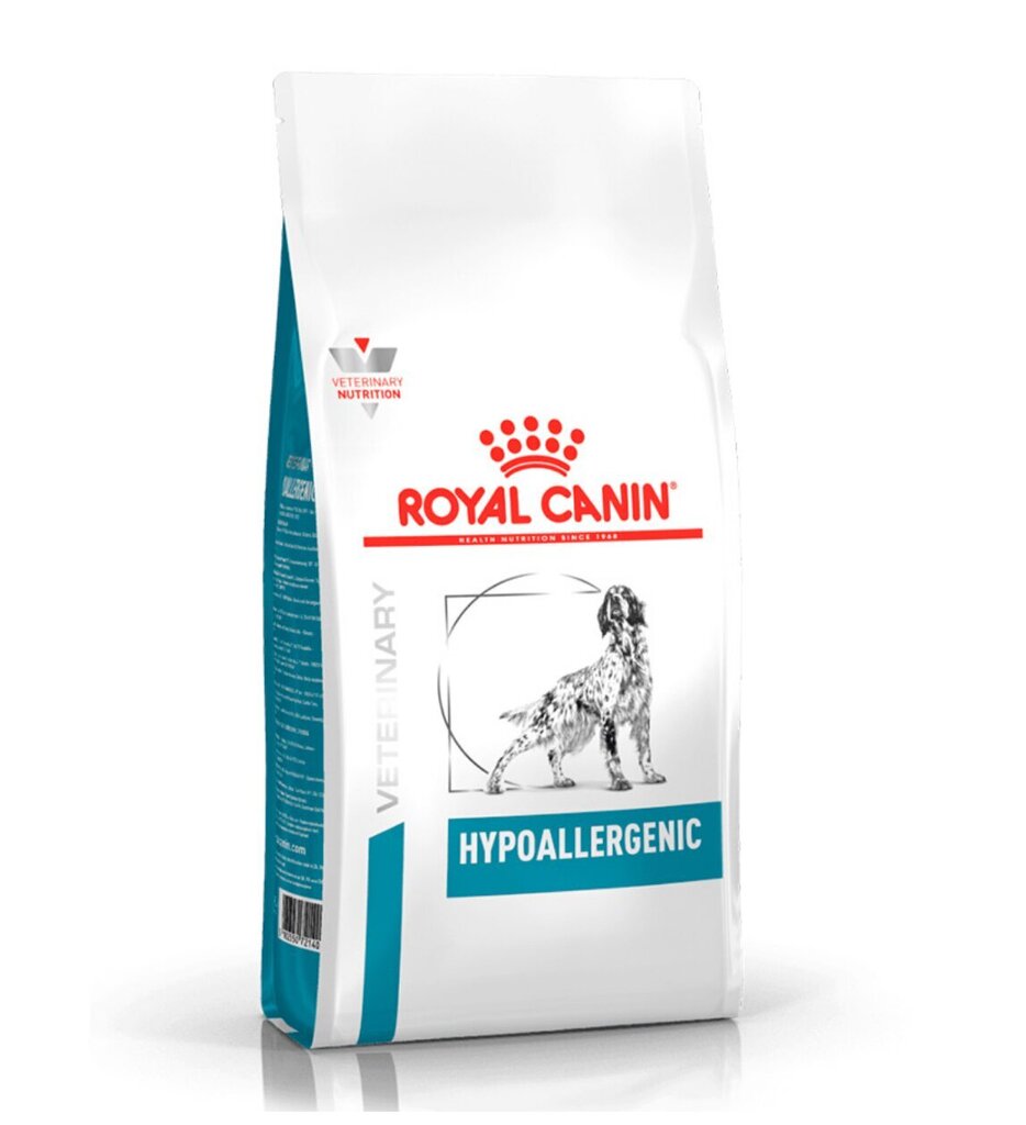Royal Canin alerģiskiem suņiem Dog hypoallergenic, 14 kg cena un informācija | Sausā barība suņiem | 220.lv