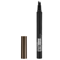 Маркер для бровей Maybelline Tattoo Brow Micro Pen Tint 1.1 мл, 130 Темно - коричневый цена и информация | Карандаши, краска для бровей | 220.lv