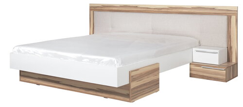 Кровать Morena 160x200 см, белая/коричневая цена и информация | Кровати | 220.lv