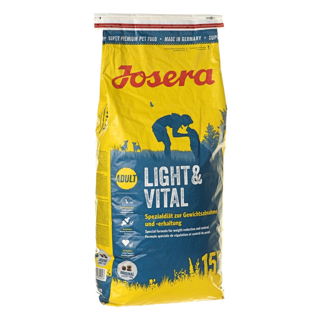 Josera mazāk kaloriju Light & Vital, 15 kg cena un informācija | Sausā barība suņiem | 220.lv
