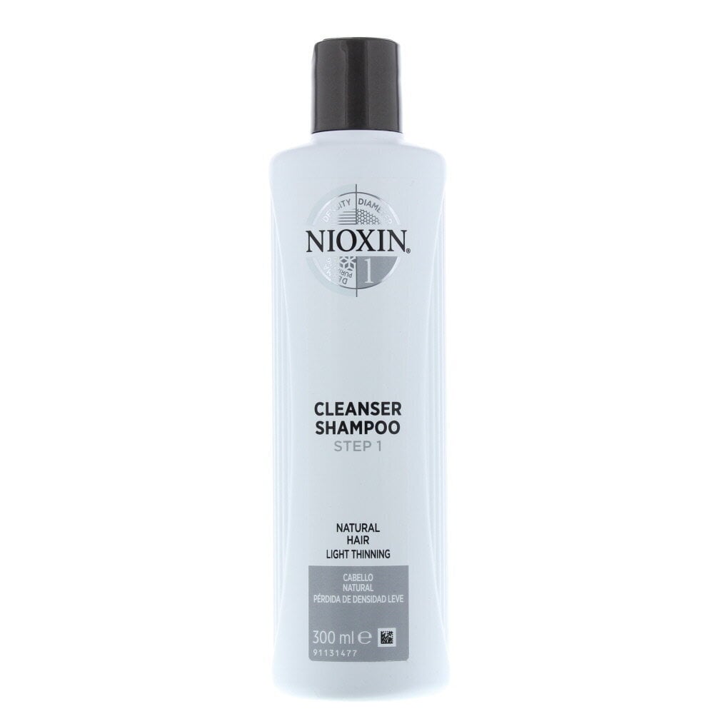 Atjaunojošs šampūns normāliem, nedzīviem un plāniem matiem Nioxin System 1 Cleanser Shampoo 300 ml цена и информация | Šampūni | 220.lv