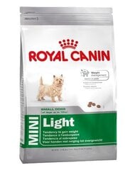 Royal Canin mazo šķirņu suņiem ar lieko svaru Mini light weight care, 8 kg cena un informācija | Sausā barība suņiem | 220.lv