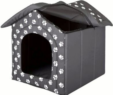 Hobbydog gulta - mājiņa 60x60x55 cm, pelēka цена и информация | Suņu gultas, spilveni, būdas | 220.lv
