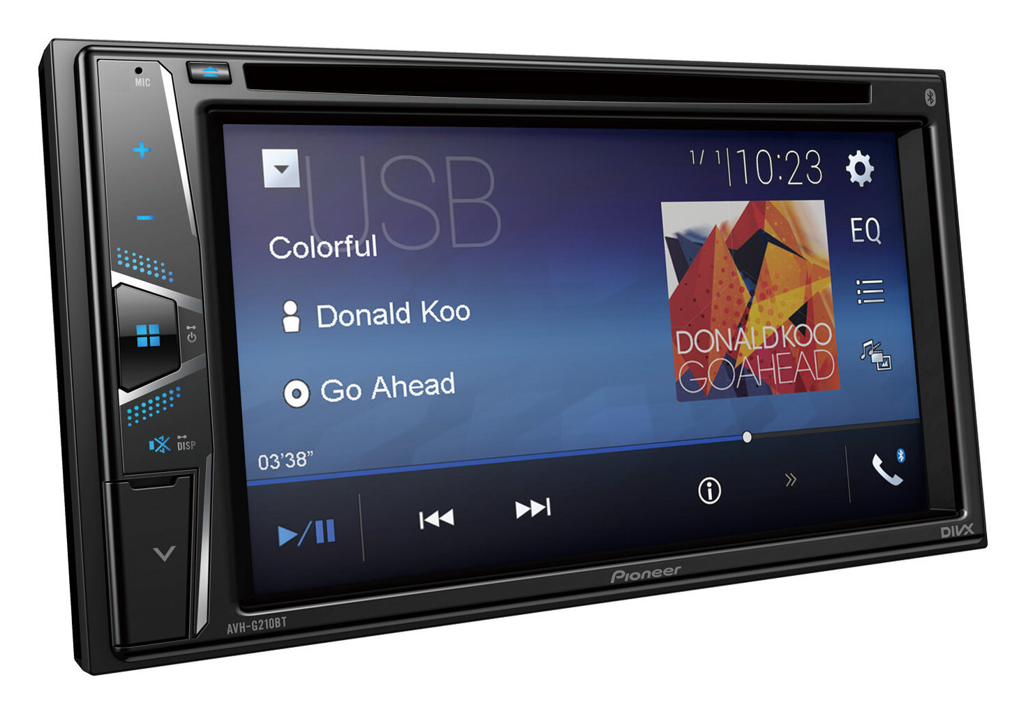 Pioneer, AVH-G210BT CD/DVD atskaņotājs ar 6.2" ekrānu, iPod/iPhone цена и информация | Auto magnetolas, multimedija | 220.lv