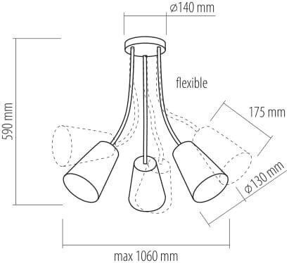 TK Lighting piekaramā lampa Wire Colour 3 cena un informācija | Piekaramās lampas | 220.lv