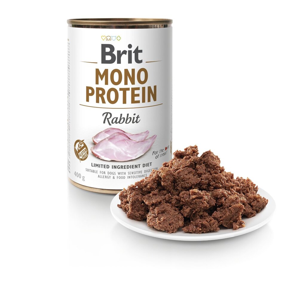 Brit Care Mono Protein Rabbit Konservēts 400g Suņiem цена и информация | Konservi suņiem | 220.lv