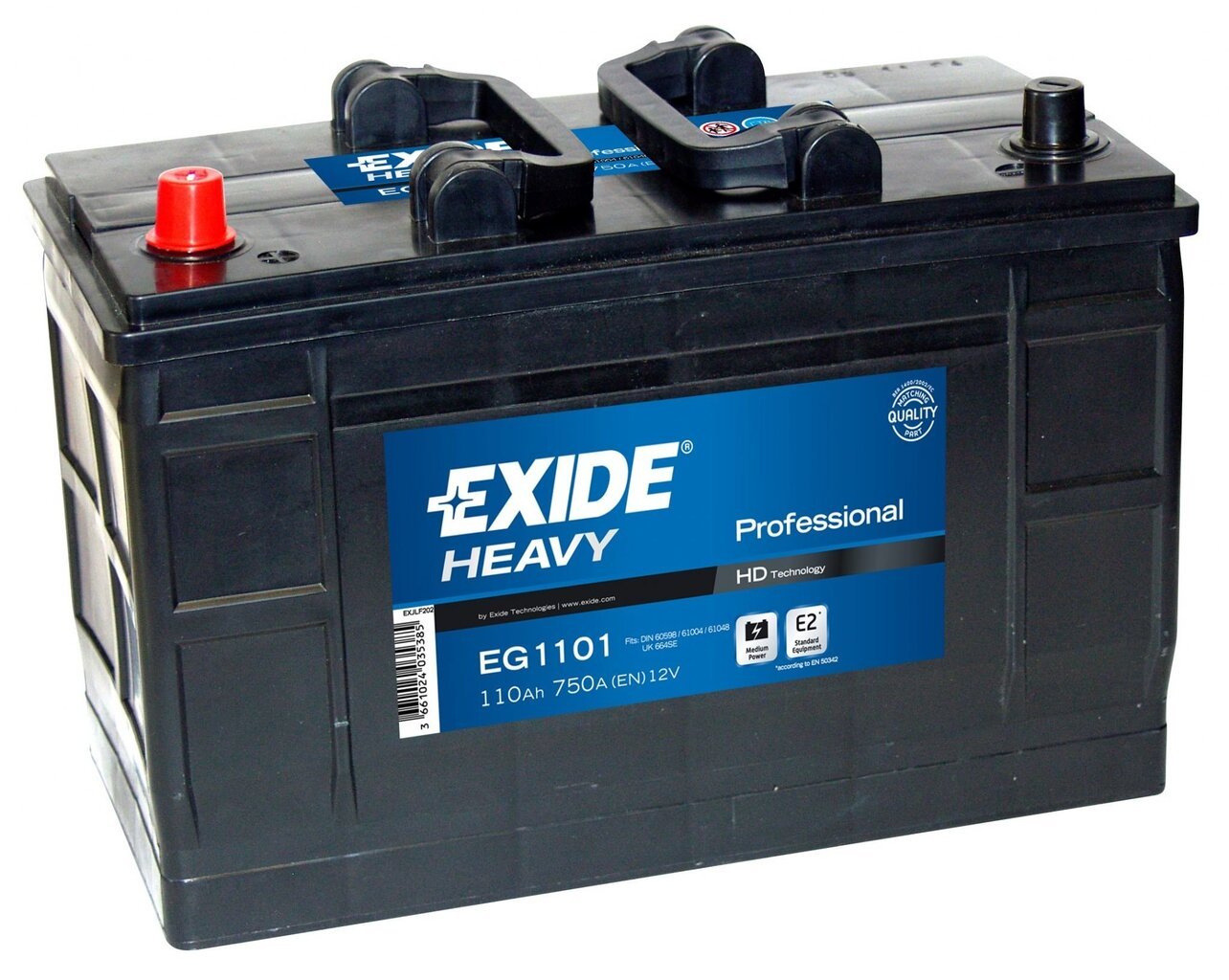Akumulators EXIDE EG1101 110 Ah 750 A EN 12V cena un informācija | Akumulatori | 220.lv