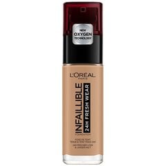 Grima pamats L'Oreal Paris Infallible 24h Fresh 30 ml, 320 Caramel, 320 Caramel cena un informācija | Grima bāzes, tonālie krēmi, pūderi | 220.lv