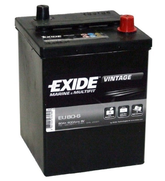 Akumulators EXIDE EU80-6 80 Ah 600 A цена и информация | Akumulatori | 220.lv