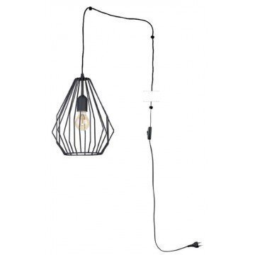 TK Lighting griestu lampa ar kabeli Brylant Black 2287 cena un informācija | Lustras | 220.lv