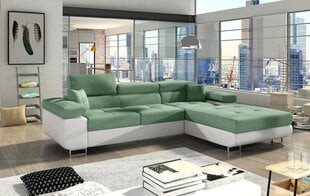 Мягкий угловой диван Armando, зеленый/белый цена и информация | Угловые диваны | 220.lv