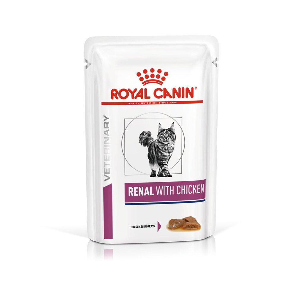 Royal Canin ar vistu Renal Feline, 12 x 85 g cena un informācija | Konservi kaķiem | 220.lv