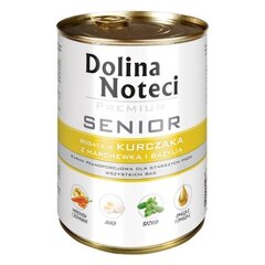 Dolina Noteci Premium Senior ar vistu, burkāniem un baziliku, 400 g cena un informācija | Konservi suņiem | 220.lv