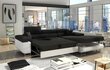 Stūra dīvāns Armando, pelēks/melns цена и информация | Stūra dīvāni | 220.lv