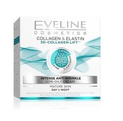 Eveline 3D Collagen Lift Rejuvenating Intense Anti-Wrinkle Day & Night Cream 50 мл цена и информация | Кремы для лица | 220.lv