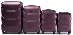 Комплект из 4 чемоданов Wings 147-4, темно-красный цена и информация | Чемоданы, дорожные сумки | 220.lv