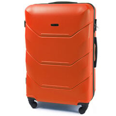 Большой чемодан Wings Peacock L, оранжевый цена и информация | Чемоданы, дорожные сумки | 220.lv