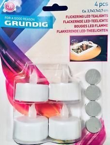 Grundig LED sveces, 4 gab. цена и информация | Sveces un svečturi | 220.lv