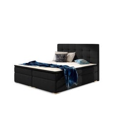 Кровать Inez, 140х200 см, гобелен, черный цена и информация | Кровати | 220.lv