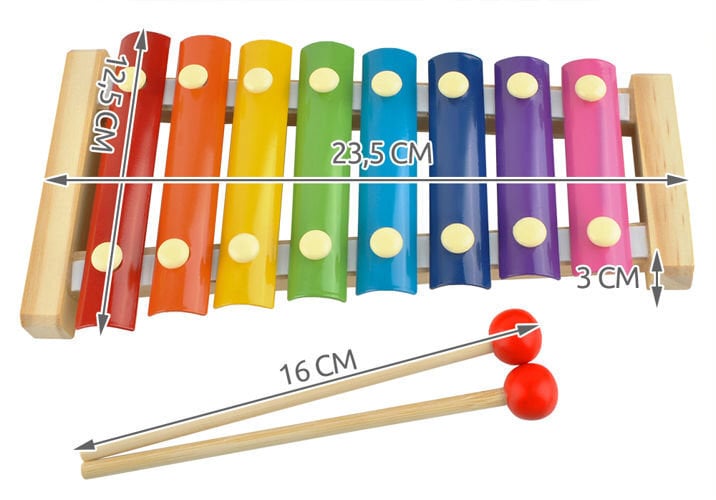 Krāsains ksilofons цена и информация | Attīstošās rotaļlietas | 220.lv