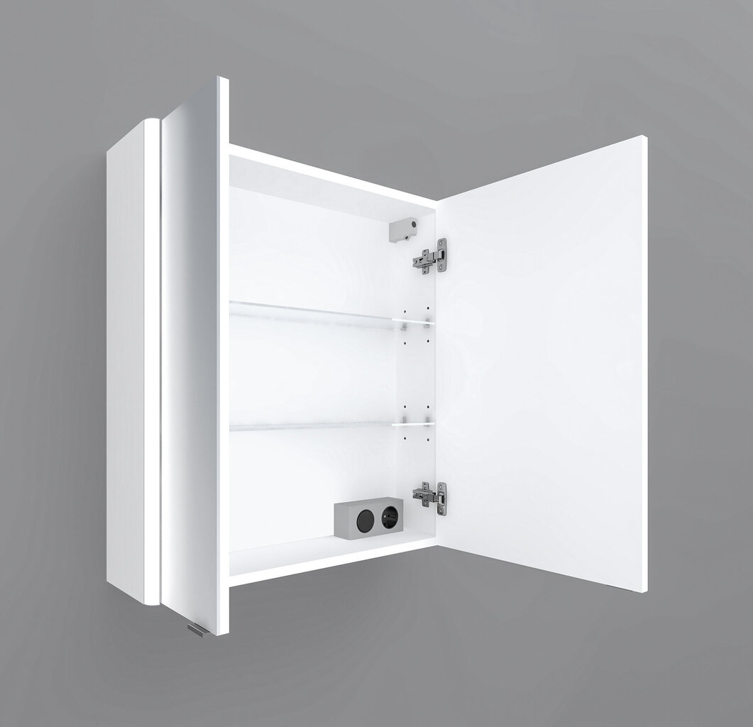 Piekaramais vannas istabas skapis Tristan, 60x60x16 cm, balts cena un informācija | Vannas istabas skapīši | 220.lv