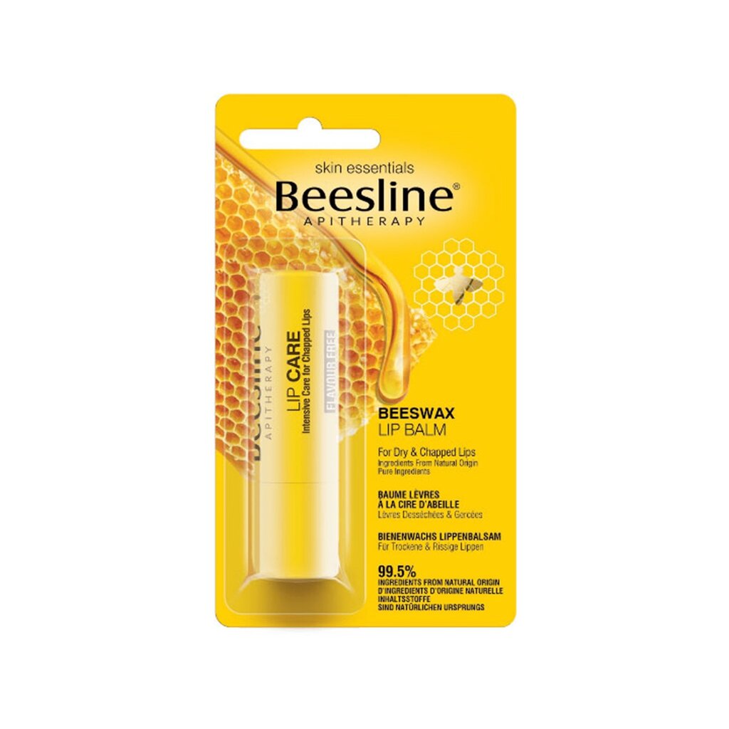 Lūpu balzams ar bišu vasku "Beesline" Beeswax 4 g cena un informācija | Lūpu krāsas, balzāmi, spīdumi, vazelīns | 220.lv