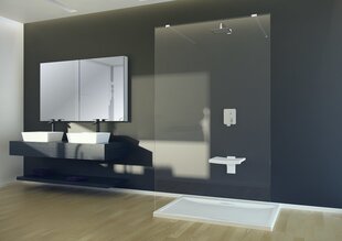 Dušas siena Besco Aveo Due walk-in, 90,100,110,120,130,140x195 cm цена и информация | Душевые двери и стены | 220.lv