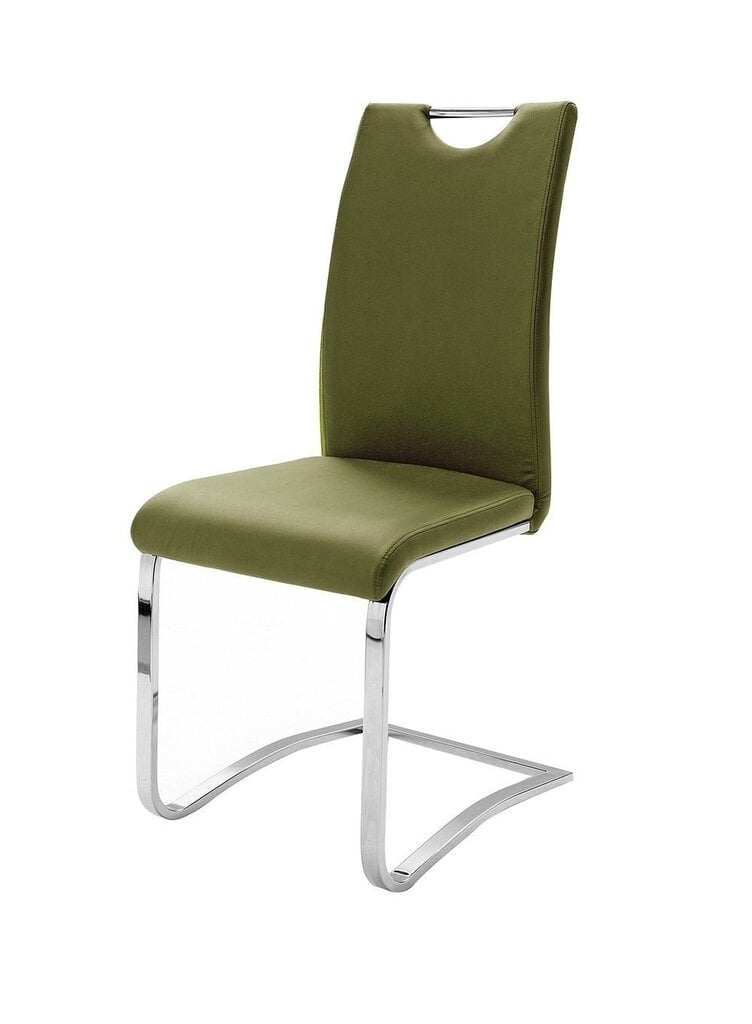 4 krēslu komplekts Koeln, tumši zaļš цена и информация | Virtuves un ēdamistabas krēsli | 220.lv