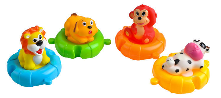 Vannas rotaļlietu komplekts Happy Zoo cena un informācija | Rotaļlietas zīdaiņiem | 220.lv