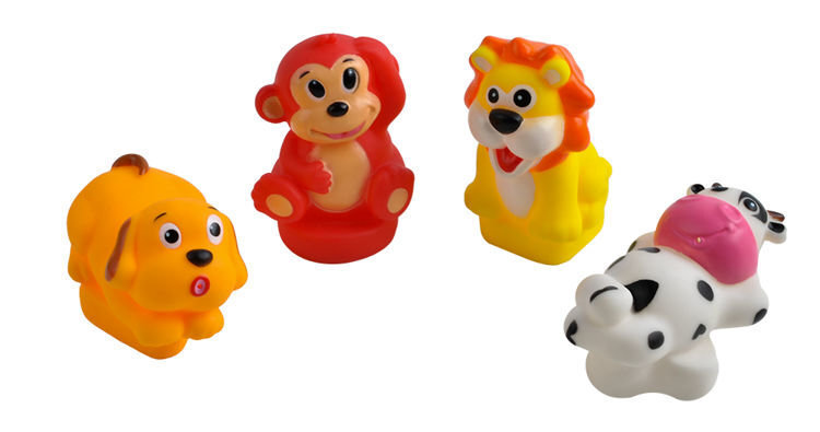 Vannas rotaļlietu komplekts Happy Zoo cena un informācija | Rotaļlietas zīdaiņiem | 220.lv