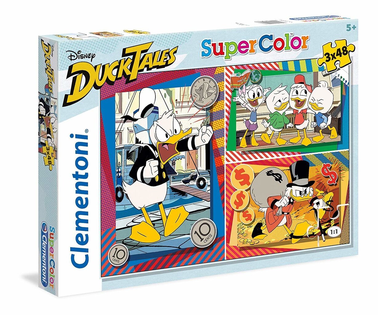 Puzles komplekts Clementoni Pīļu stāsti (Duck Tales) 3 x 48 d. цена и информация | Puzles, 3D puzles | 220.lv