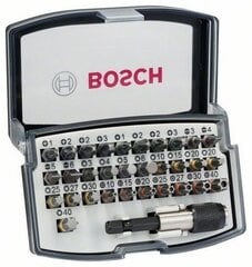 Bosch uzgaļu komplekts 1/4", 32 gab. цена и информация | Механические инструменты | 220.lv