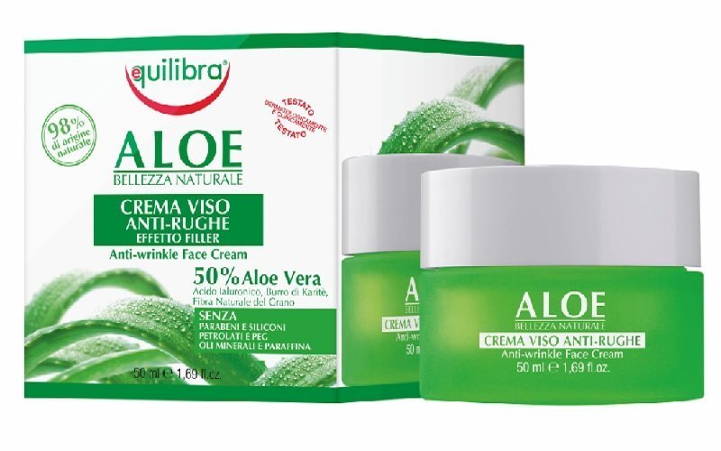 Sejas pretgrumbu krēms Equilibra Aloe Bellezza Naturale 50 ml cena un informācija | Sejas krēmi | 220.lv