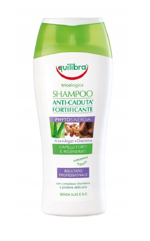 Spēcinošs šampūns novājinātiem matiem Equilibra Aloe Argan Keratin 250 ml cena un informācija | Šampūni | 220.lv