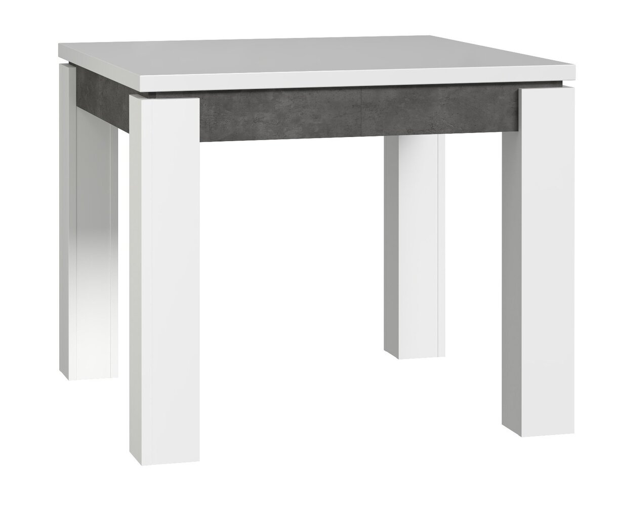 Paplašināms galds Brugia EST45, balts/pelēks cena un informācija | Virtuves galdi, ēdamgaldi | 220.lv