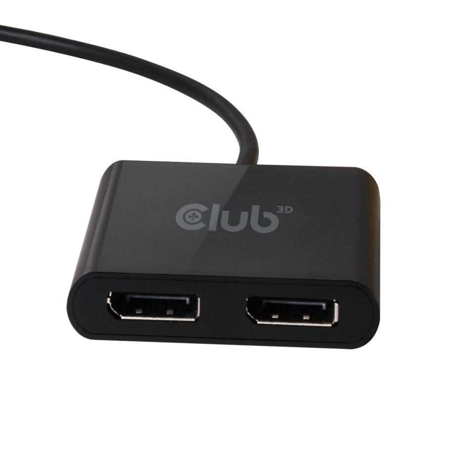 Club 3D, USB-A/Dual DP, 27 cm цена и информация | Kabeļi un vadi | 220.lv