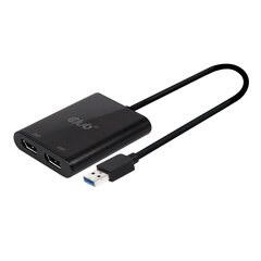 Club 3D USB- A to displayport 1.2 dual monitor 4K cena un informācija | Kabeļi un vadi | 220.lv